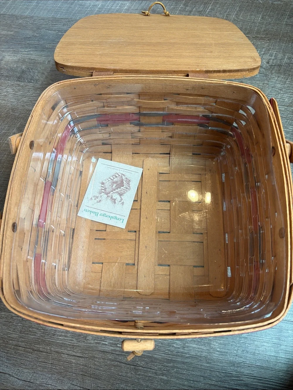 Longaberger Crisco American Pie Celebration Basket w/ Riser & Protector